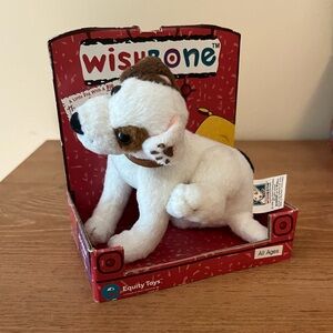 Vintage small Wishbone dog plush with display chair